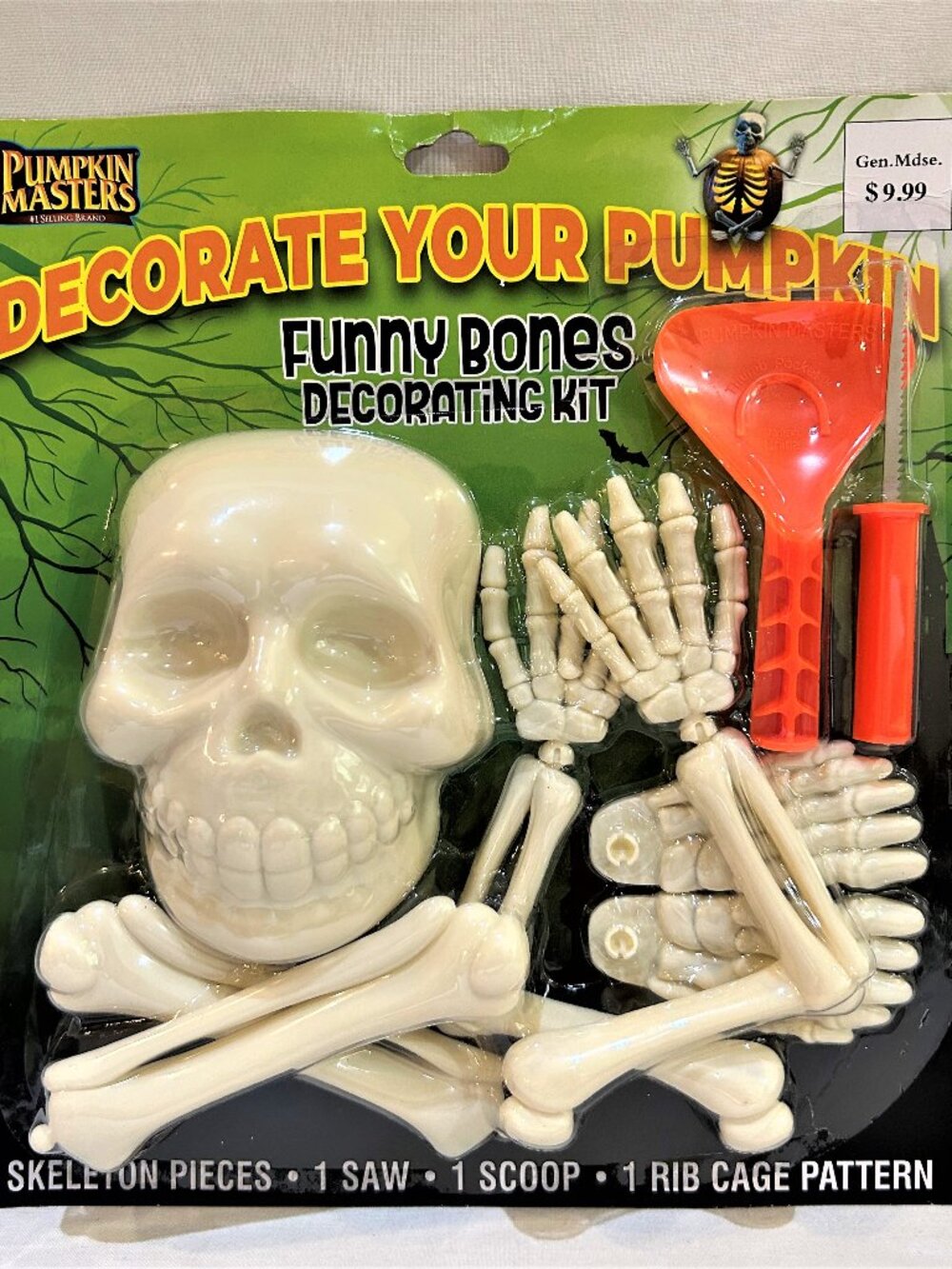 Pumpkin Master Decorate Your Pumpkin Funny Bones Decorating Kit NIB